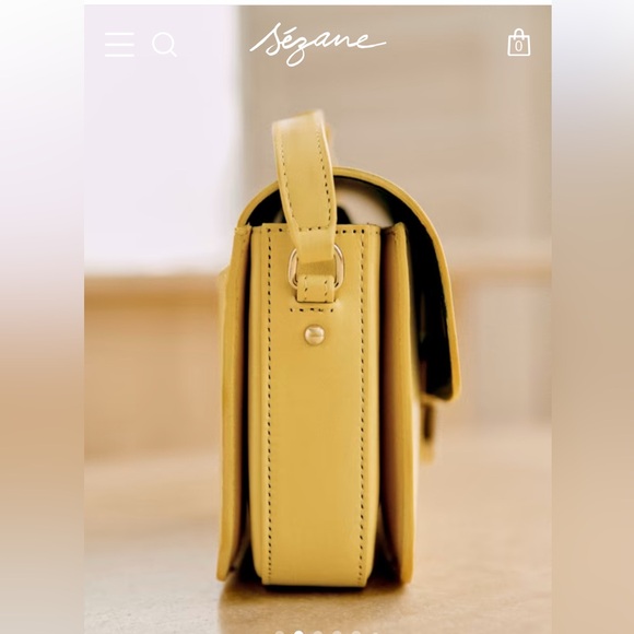 Sezane Mini Milo Classic Pastel Bag. Butter Yellow color - Picture 11 of 12